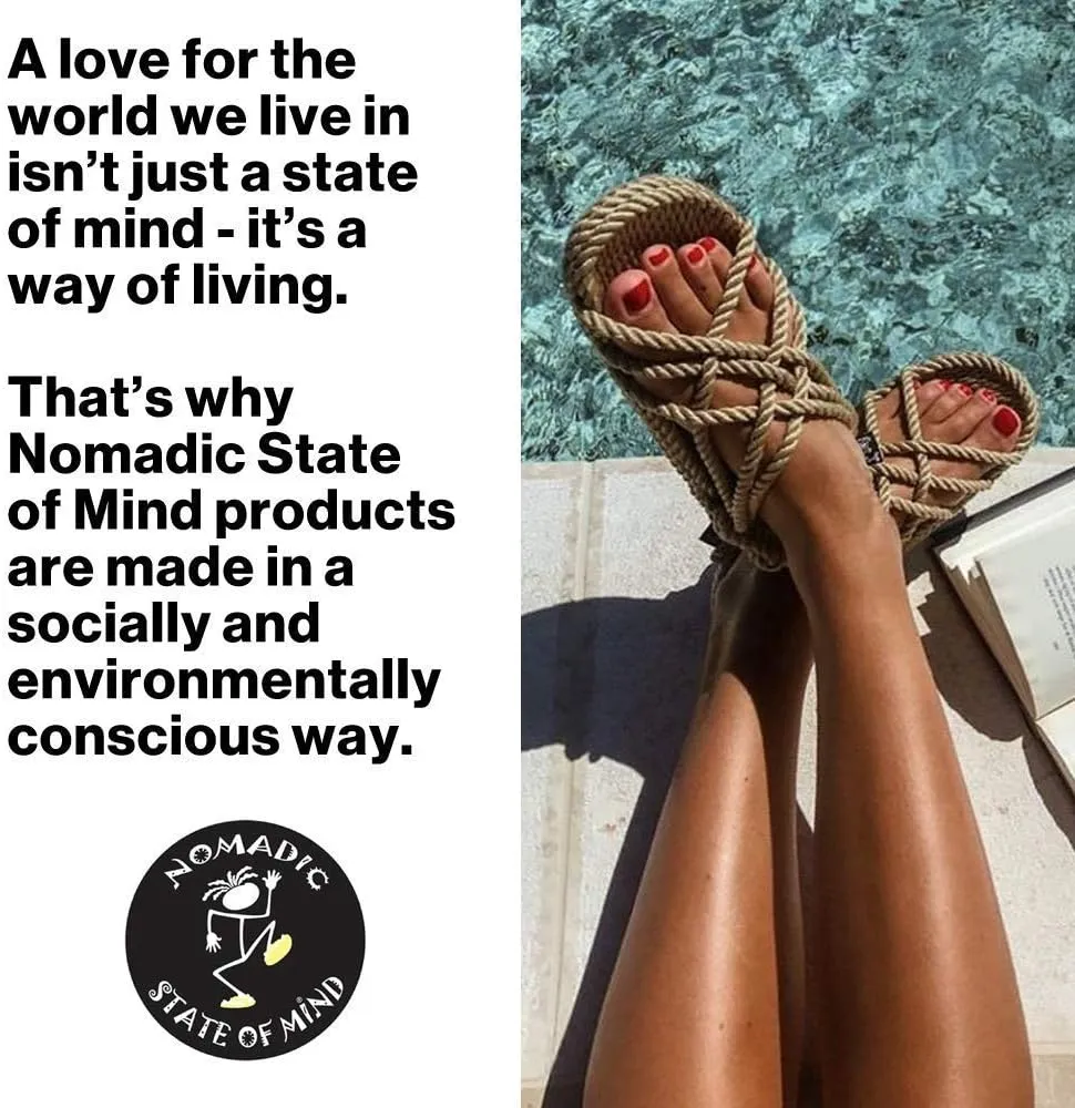 Nomadic State of Mind - JC Woodstock with Sole | Handmade | Woven | Adjustable | Men and Women’s Sizes | Vegan | Socially Responsible