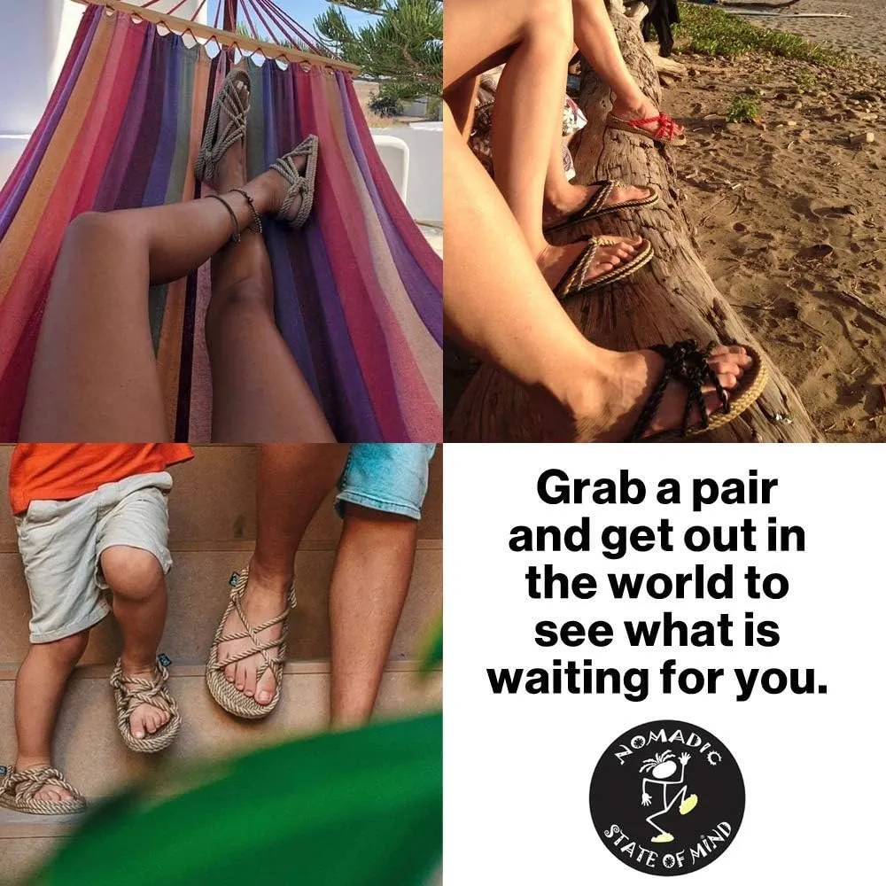 Nomadic State of Mind - JC Woodstock with Sole | Handmade | Woven | Adjustable | Men and Women’s Sizes | Vegan | Socially Responsible