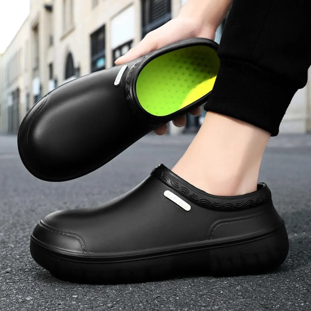 Non Slip Chef Shoes for Men，for Men with Removable Insole ，Lightweight Breathable Mens Food Service Chef Shoes ，for Kitchen, Chef, Restaurant