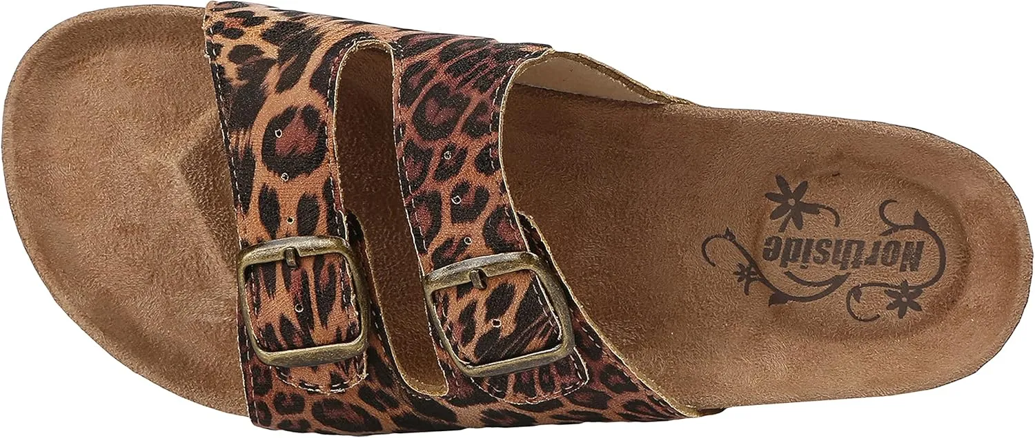 Northside Womens Mariani Leather Strap Cork Sandal
