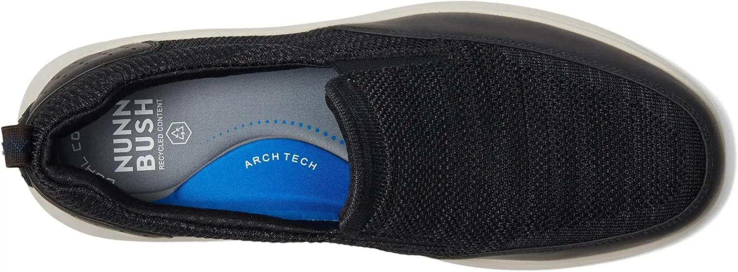 Nunn Bush Men's Ponte Knit Moc Toe Slip-on Sneakers Hybrid Casual Lightweight Athletic Style Loafer
