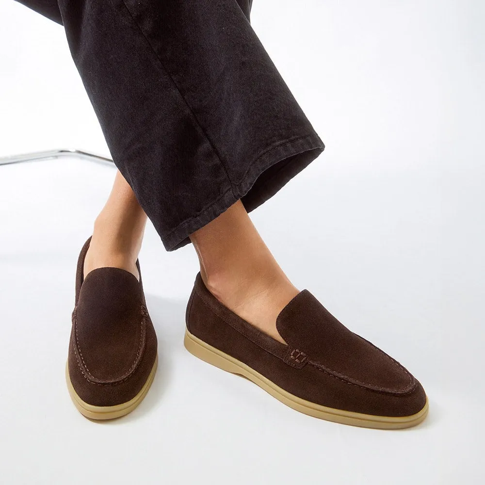 Orlando Loafer in Chocolate Suede Suede