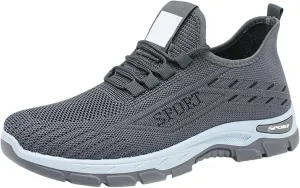 Ortho Shoes for Women Men Knitted Mesh Breathable Orthopedic Sneaker,Non Slip&Arch Support Soft-Soled Tennis Athletic Hiking Shoe,Lightweight Plantar Fasciitis Neuropathy Sneakers with Wide Toe Box