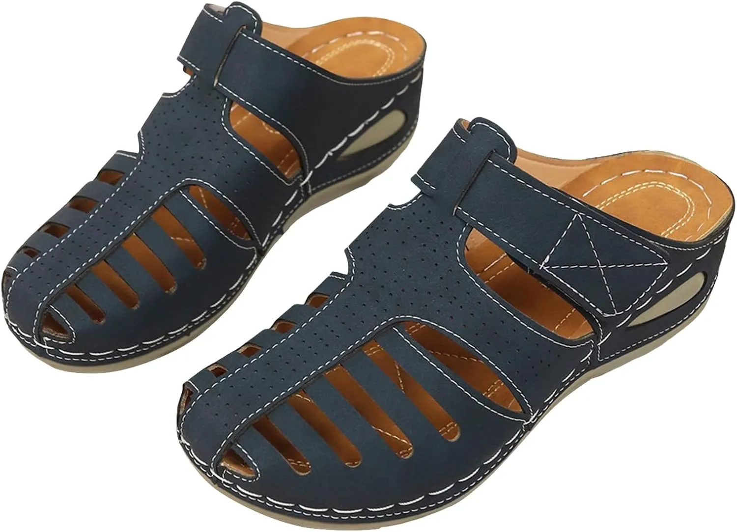 Orthopedic Clogs for Women Wedge Shoes Breathable Mesh Closed Toe Fisherman Platform Sandals Bohemia Gladiator Outdoor Sandal