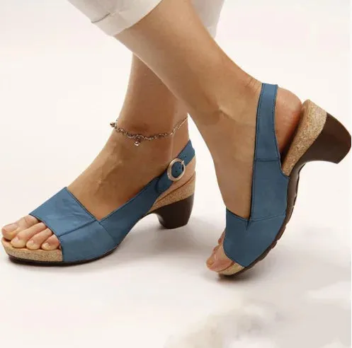 Orthopedic Women Sandal Breathable Arch Support Wedge Slip On Vintage Summer