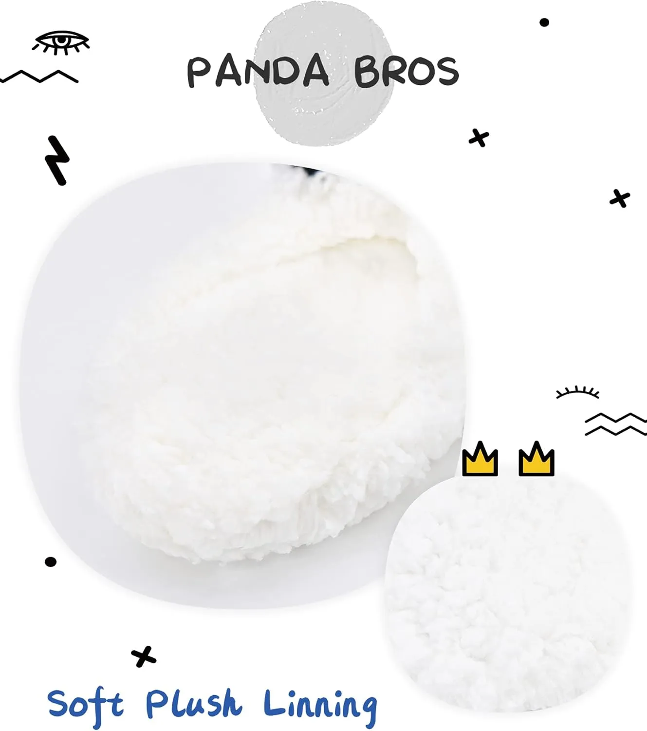 Panda Bros Kid's Animal Slipper Socks, Cartoon Cozy Fleece Indoor Slipper, Fluzzy Warm bedroom Shoes