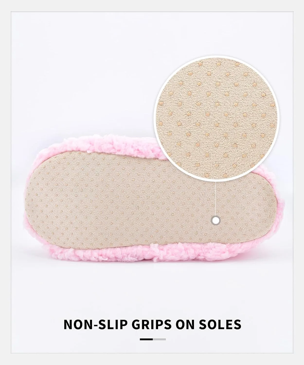 Panda Bros Slipper Socks for Women Cozy Warm Lined Fuzzy Sock Slippers Indoor Booties with Non Slip Grippers