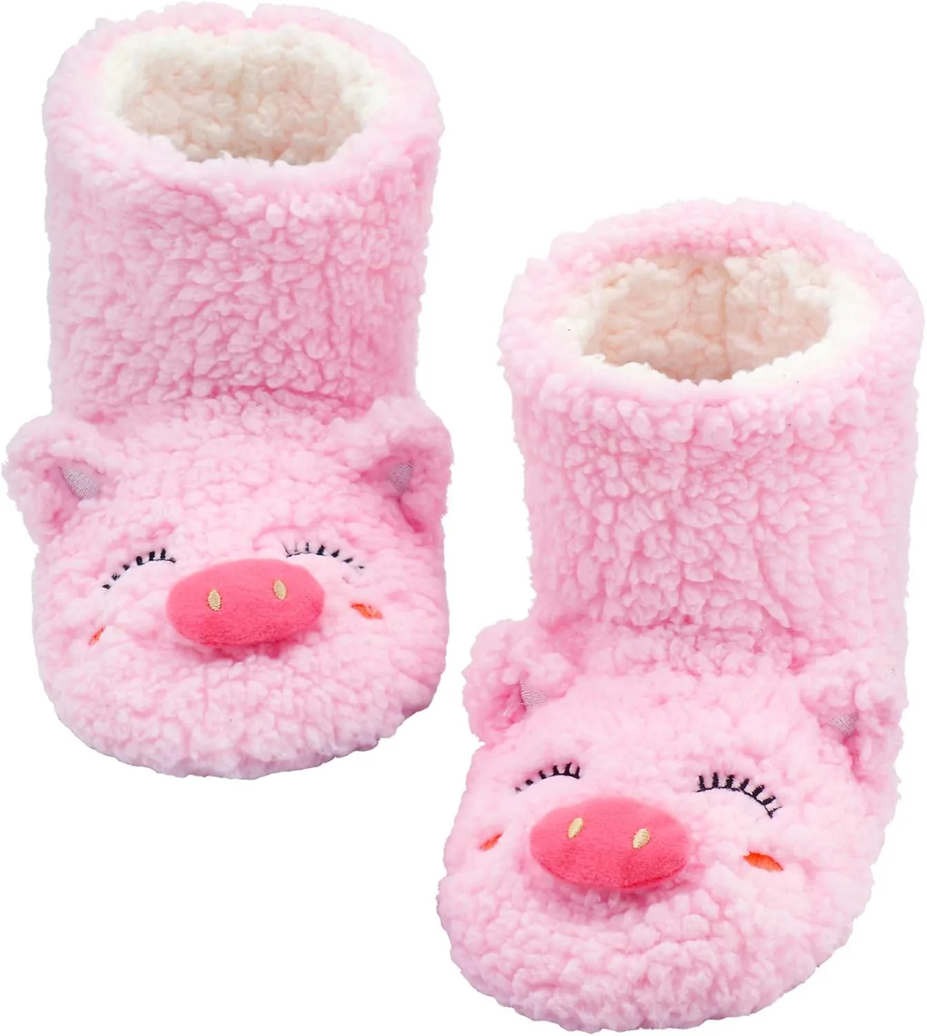 Panda Bros Slipper Socks for Women Cozy Warm Lined Fuzzy Sock Slippers Indoor Booties with Non Slip Grippers