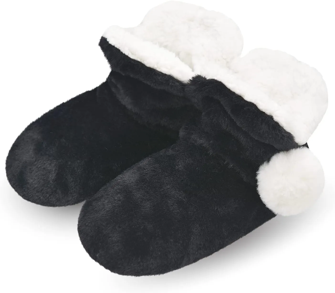 Panda Bros Women's Slipper Sock Indoor Super Soft Warm Fuzzy Lined Booties Slippers, Winter Fluffy House Socks with Grippers