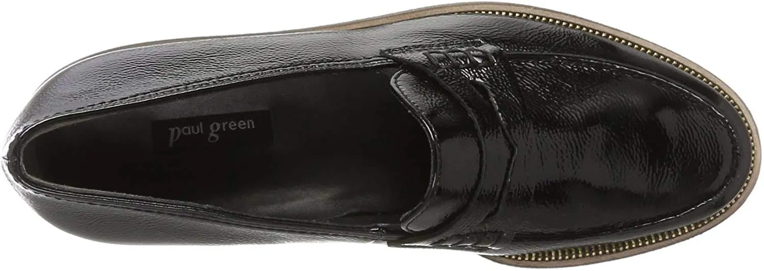 Paul Green Carrie Loafer (Black Crinkled, 7)