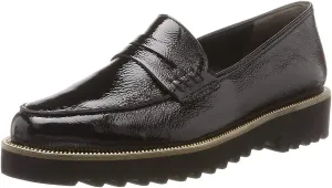 Paul Green Carrie Loafer (Black Crinkled, 7)