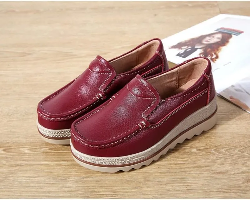 Platform Loafers for Women Wedge Sneaker Slip on Casual Platform Shoes