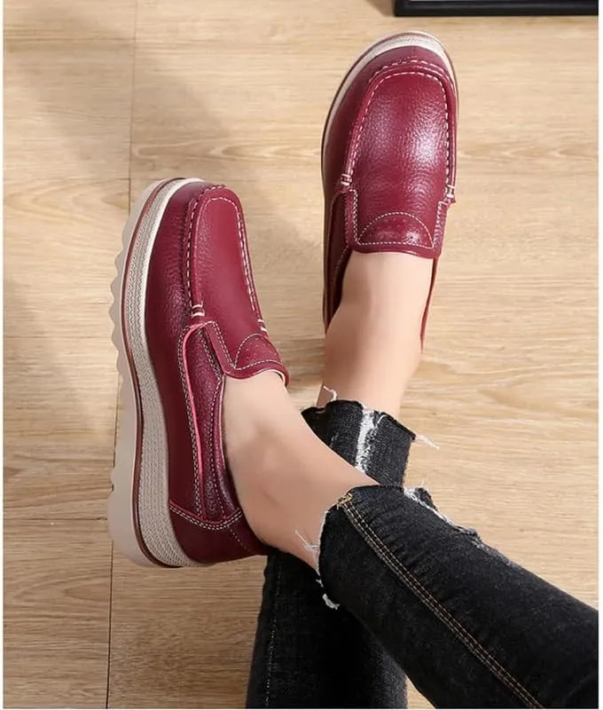 Platform Loafers for Women Wedge Sneaker Slip on Casual Platform Shoes