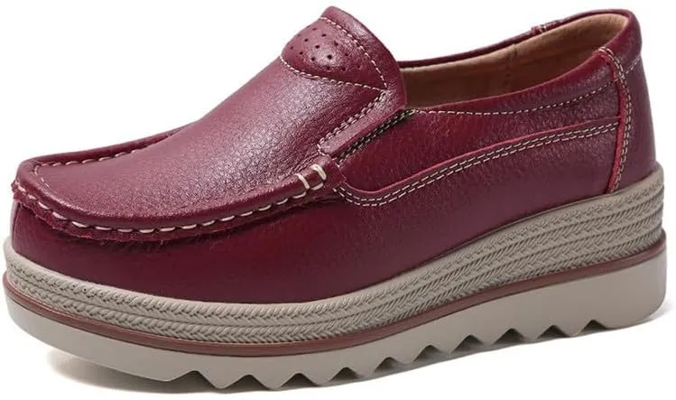 Platform Loafers for Women Wedge Sneaker Slip on Casual Platform Shoes