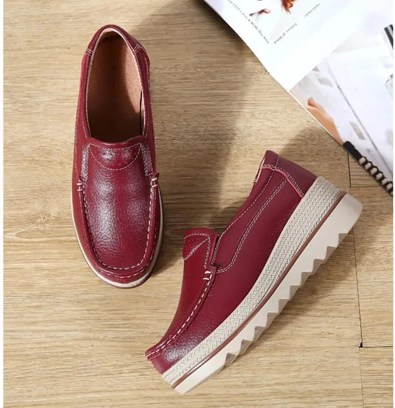 Platform Loafers for Women Wedge Sneaker Slip on Casual Platform Shoes
