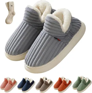 Pluffi Cozy Stylish Slipper Booties, Winter Fluffy House Shoes for Women & Men