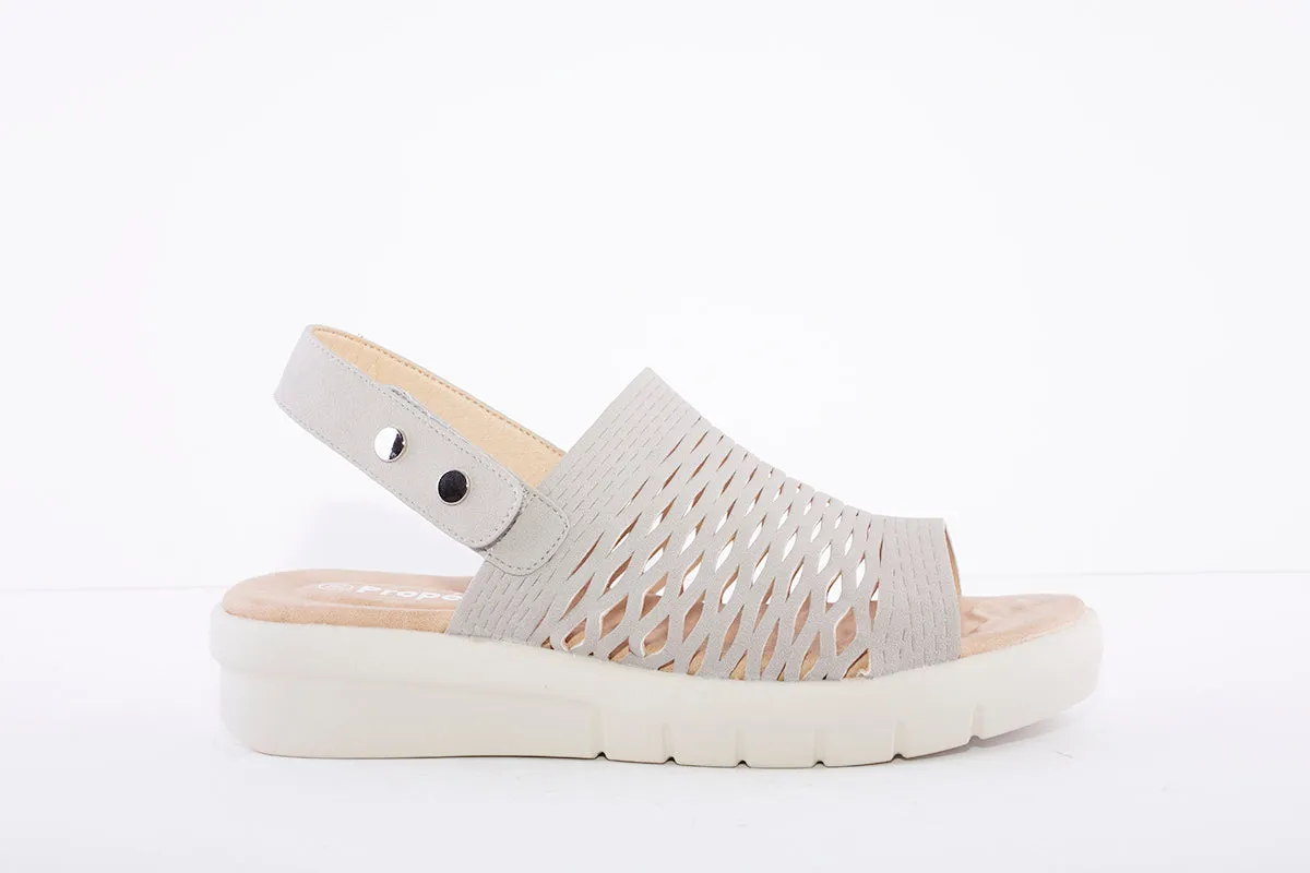 PROPET - WW1504 SLING BACK SANDAL - GREY SUEDE