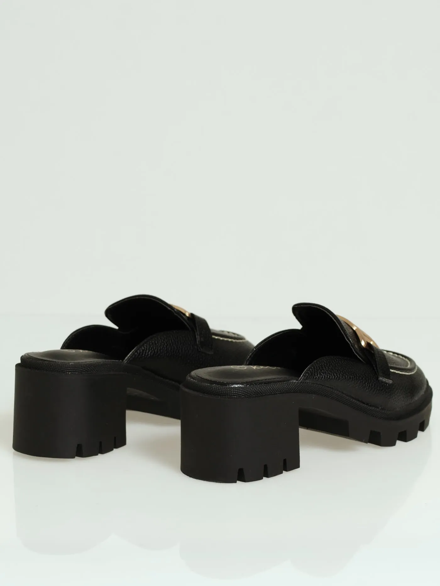 Push In Contrast Loafer - Black