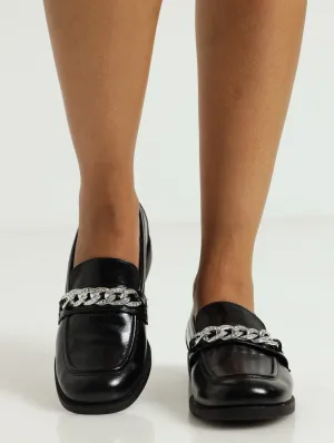 Raeven Chain Detail Loafer - Black