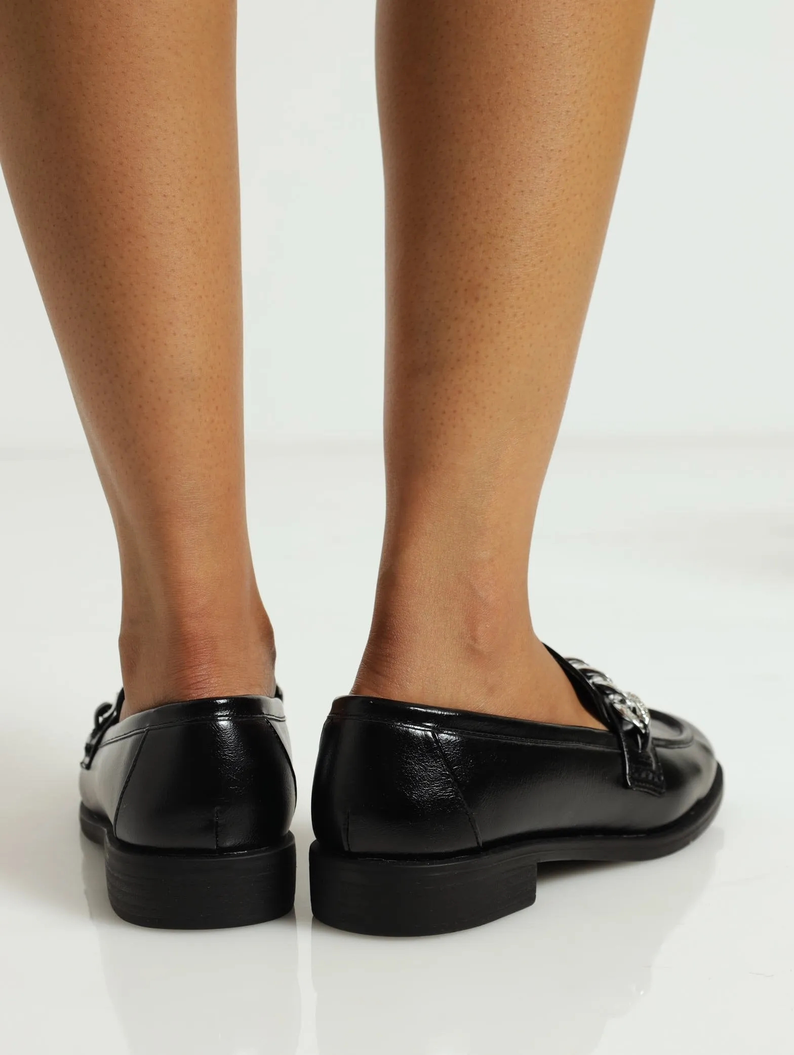 Raeven Chain Detail Loafer - Black