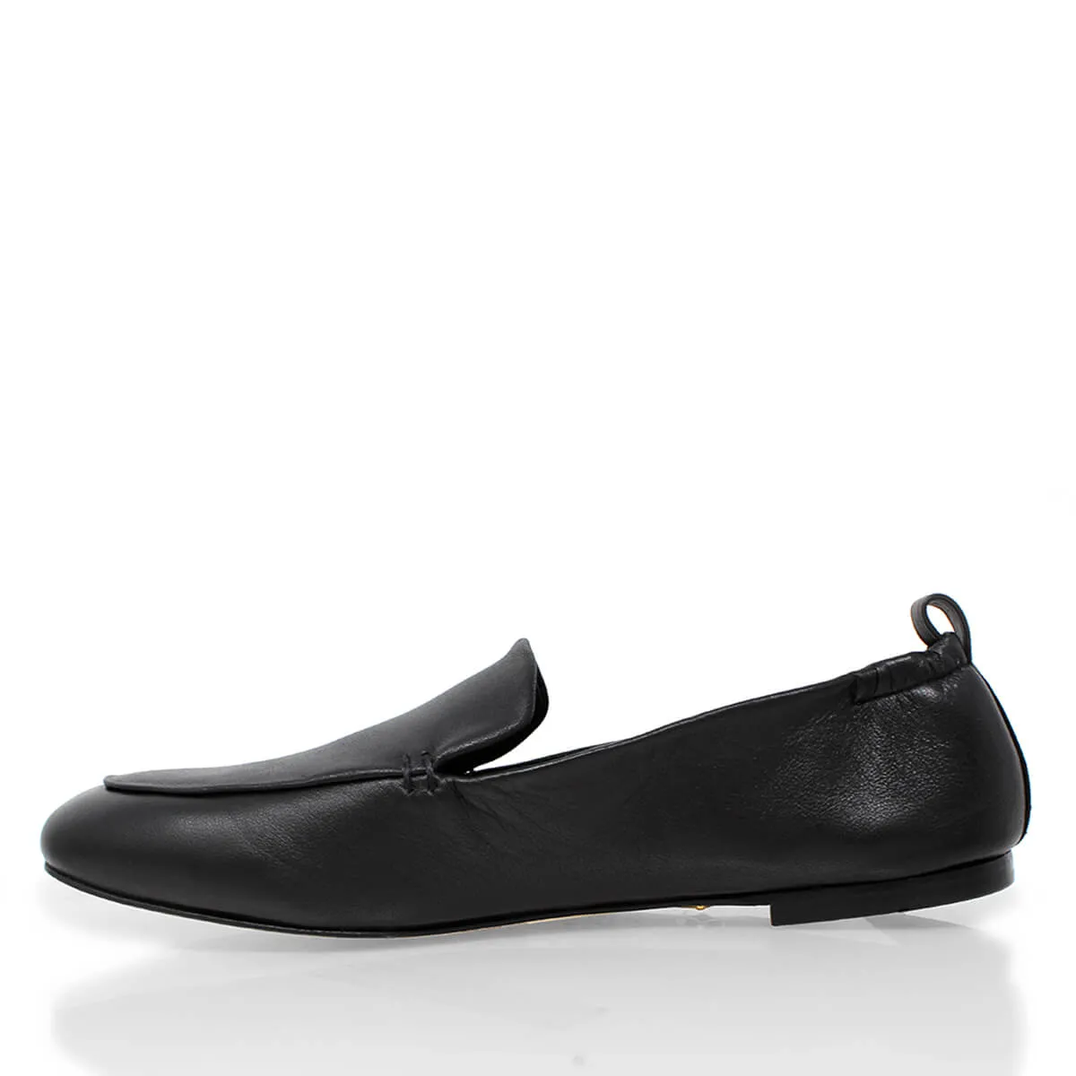 REBECA - Negro Regina Romero Zapato Mocasin de Piso Para Dama en Piel