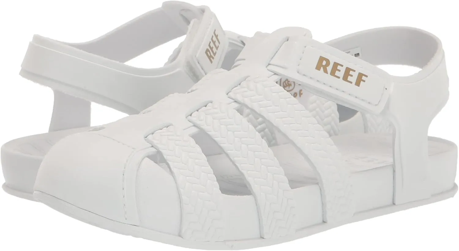 REEF Kids' Water Beachy Fisherman Sandal, Water Friendly, Adjustable Velcro Strap, Closed Toe