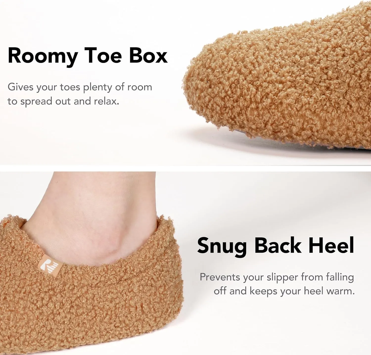 RockDove Women's Teddy Fleece Closed Back Indoor Slipper