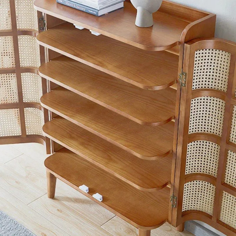 ROZE Rattan Shoe Cabinet