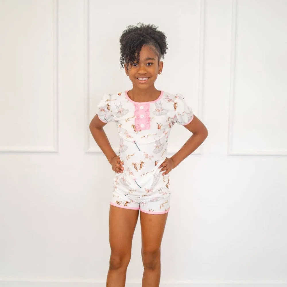 Ruffle Short Sleeve Lounge Set - Dance