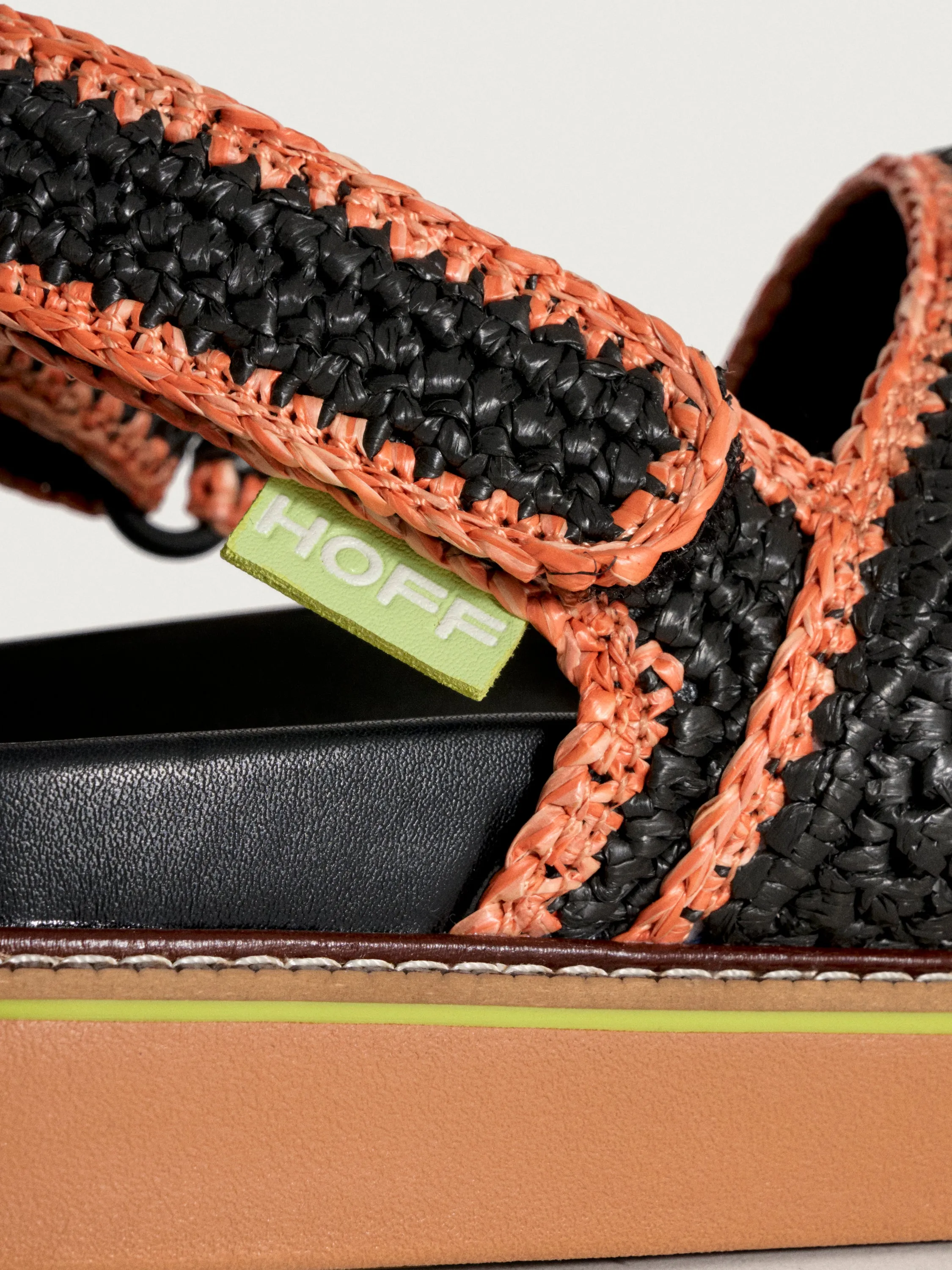 SANDAL ROAD RAFFIA BLACK