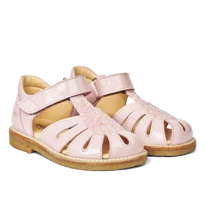 Sandal with drop detail in sparkling glitter