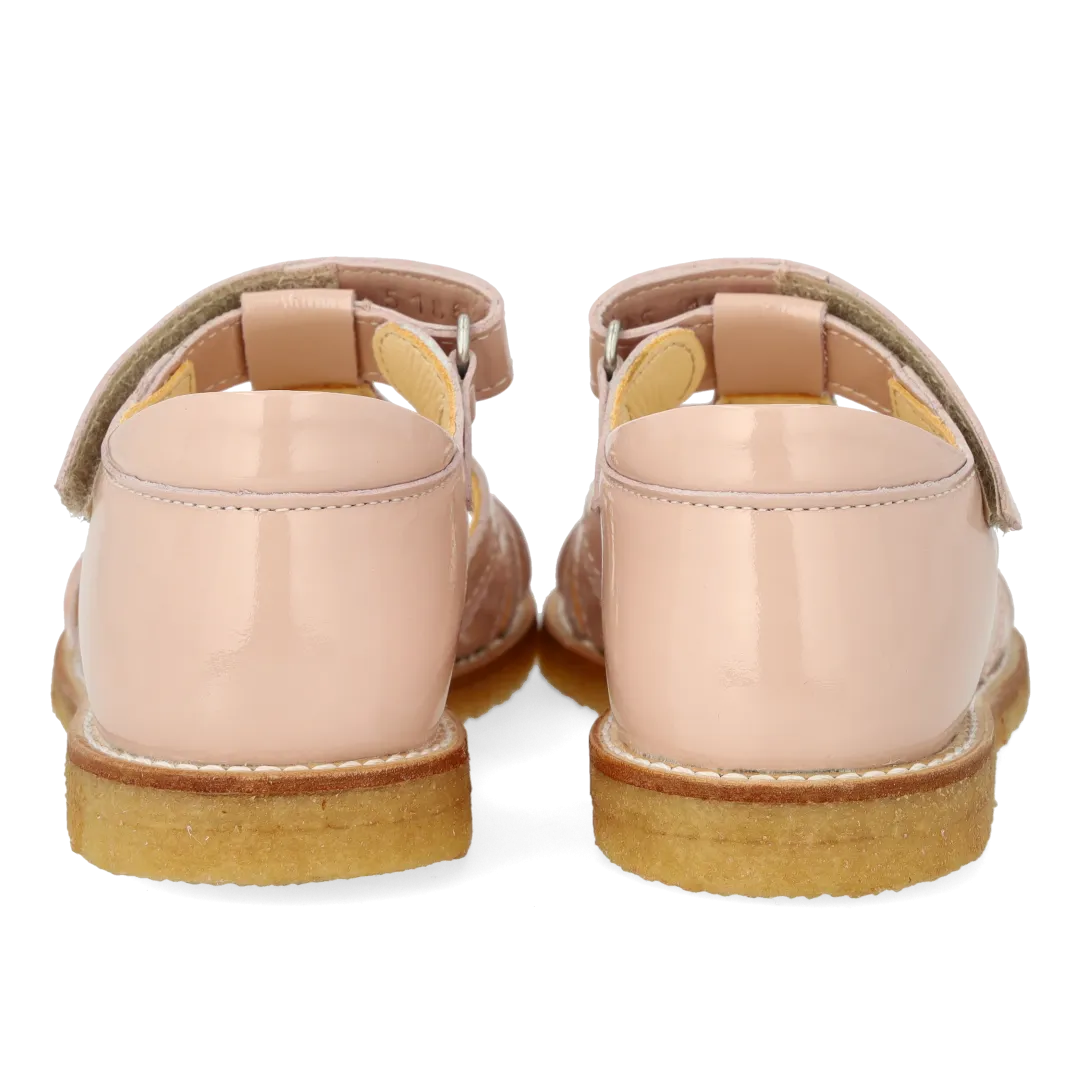 Sandal with heart detail and velcro closure
