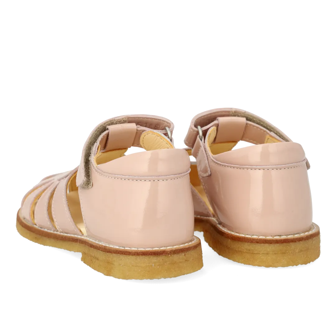 Sandal with heart detail and velcro closure