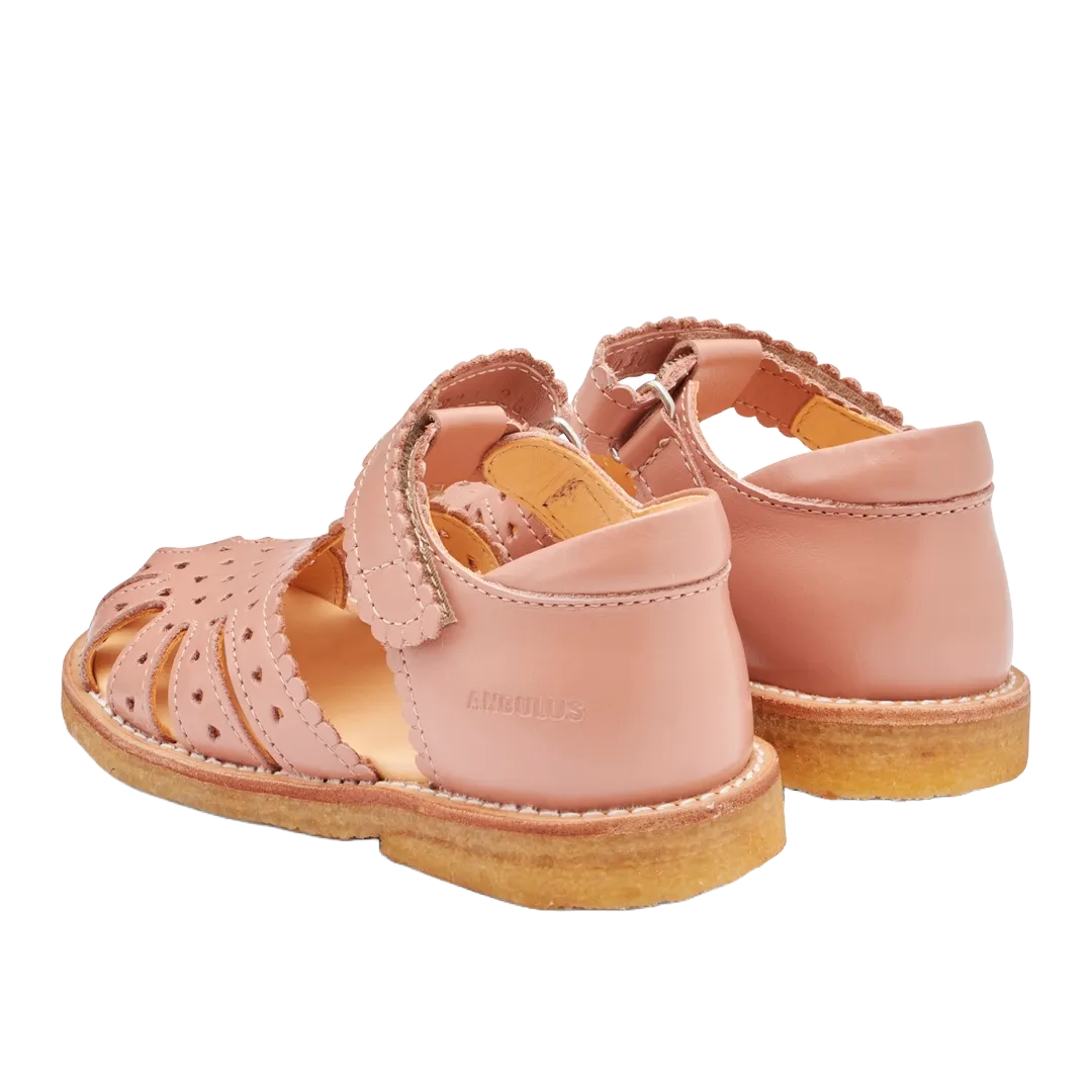 Sandal with mini-hearts and velcro closure