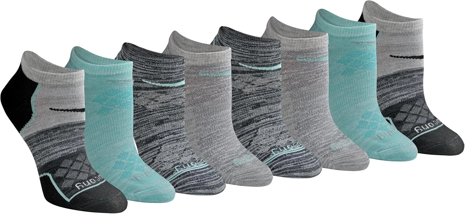 Saucony Women's RunDry Performance Super Lite No-Show Athletic Socks, (8 Pairs)