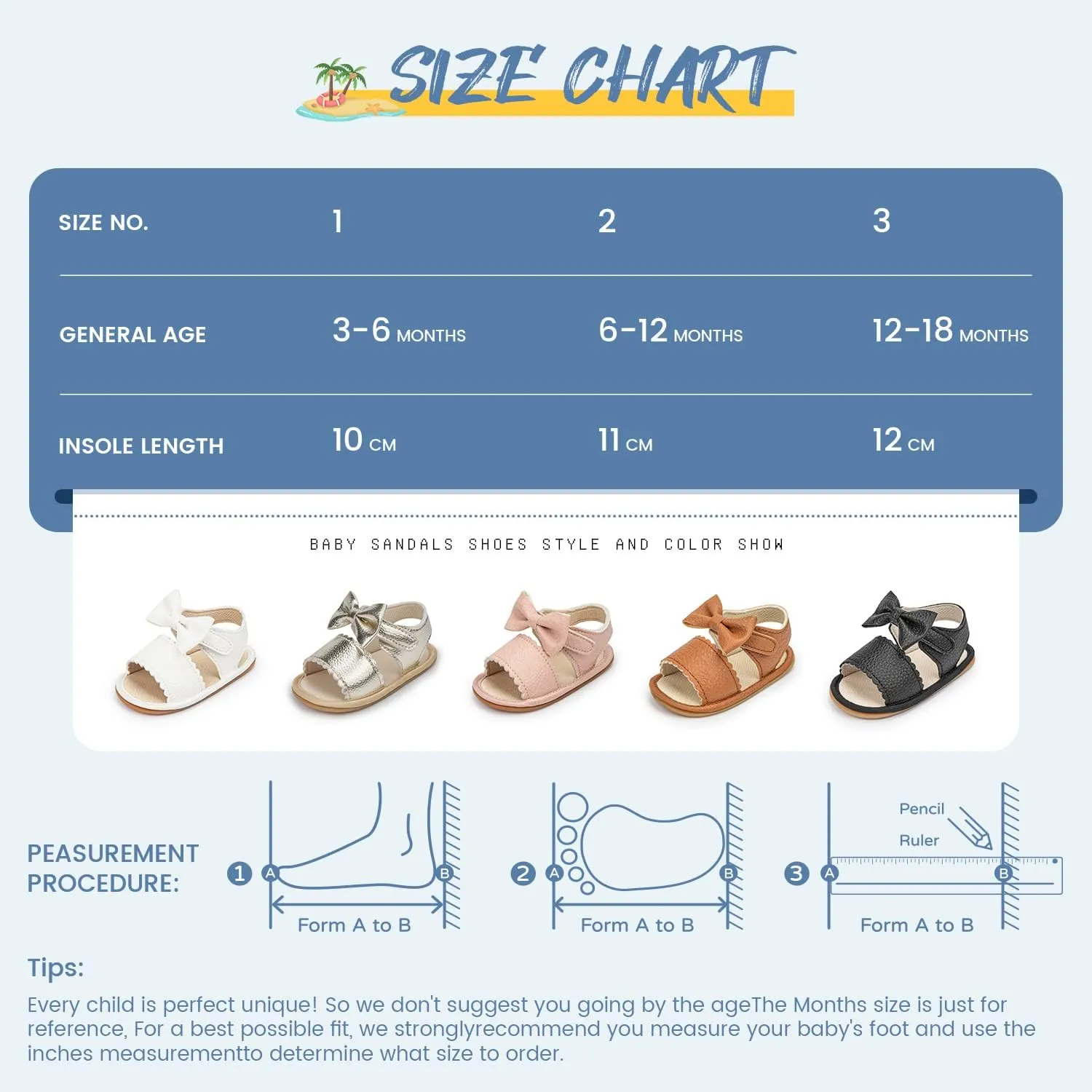 Sawimlgy Baby Girls Boys Sandals Summer Flowers Shoe Rubber Sole PU Leather Mesh Infant Toddler First Walkers Princess Dress Outdoor Shoes