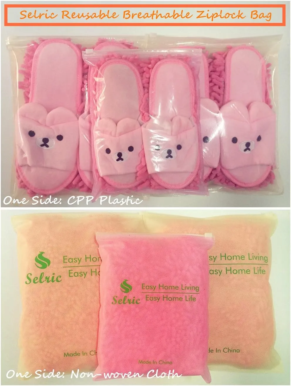 Selric Super Chenille Microfiber Washable Mop Slippers Shoes, Detachable Mopping Shoes, Floor Dust Dirt Hair Cleaner, Multi-sizes Multi-Colors Available