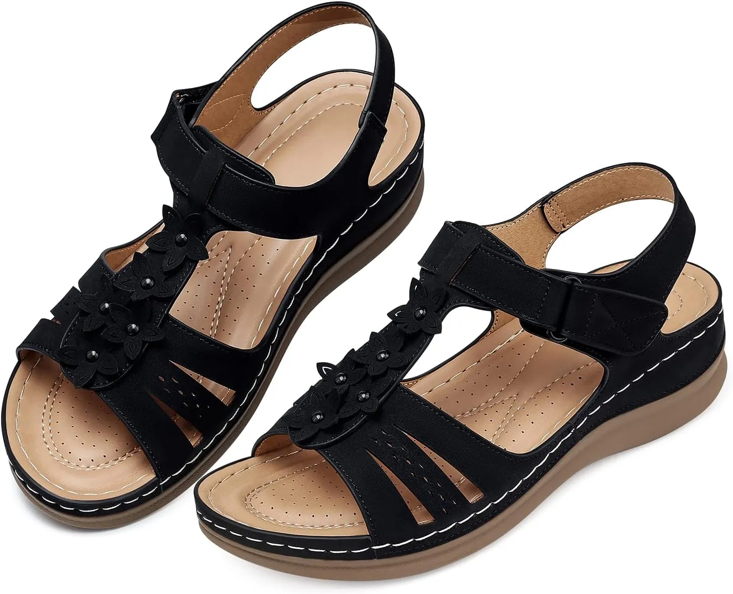 SHIBEVER Wedge Sandals for Women Dressy: Comfortable Summer Platform Casual Dress Women Sandal