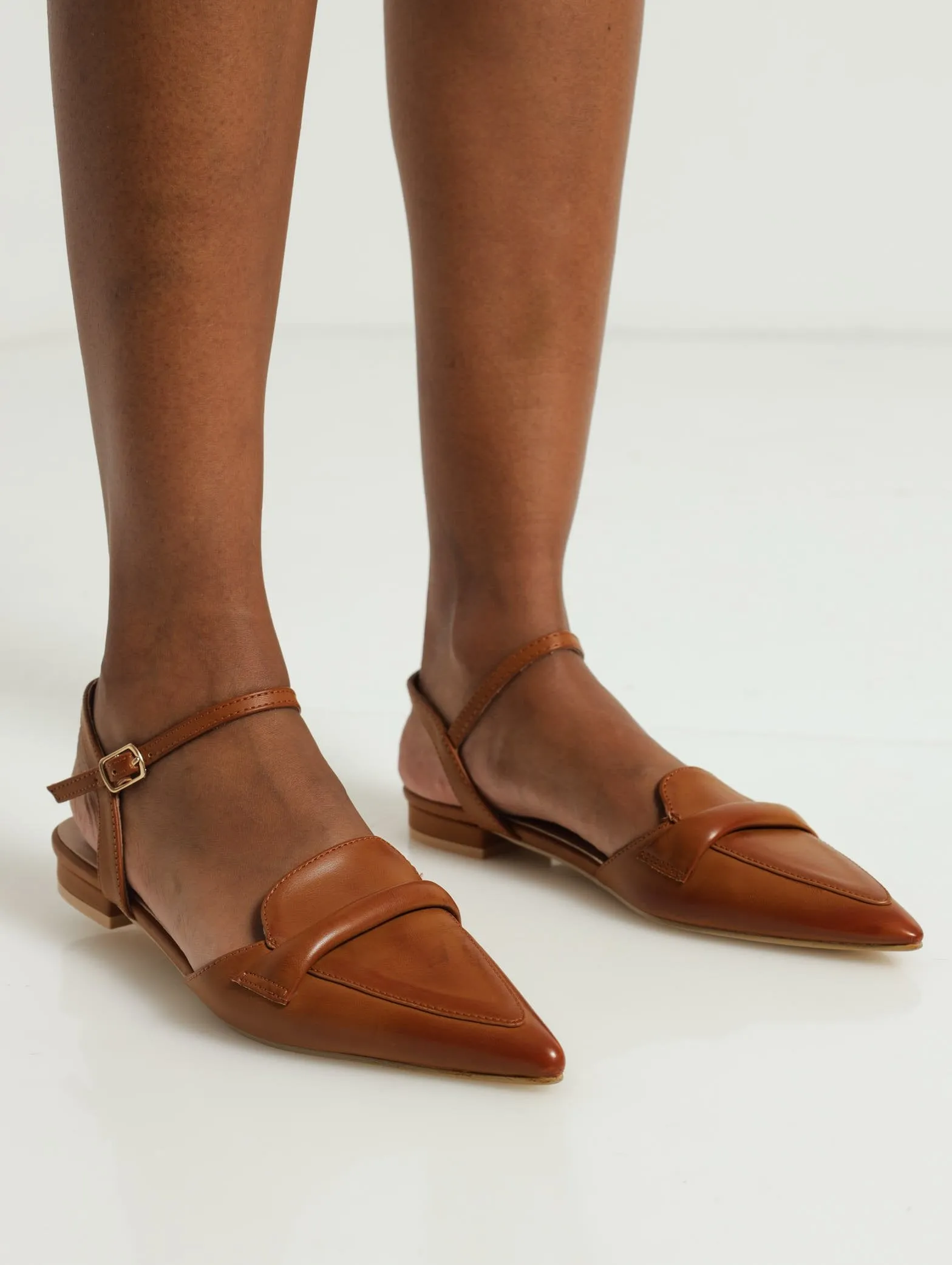 Slingback Loafer Push In - Tan