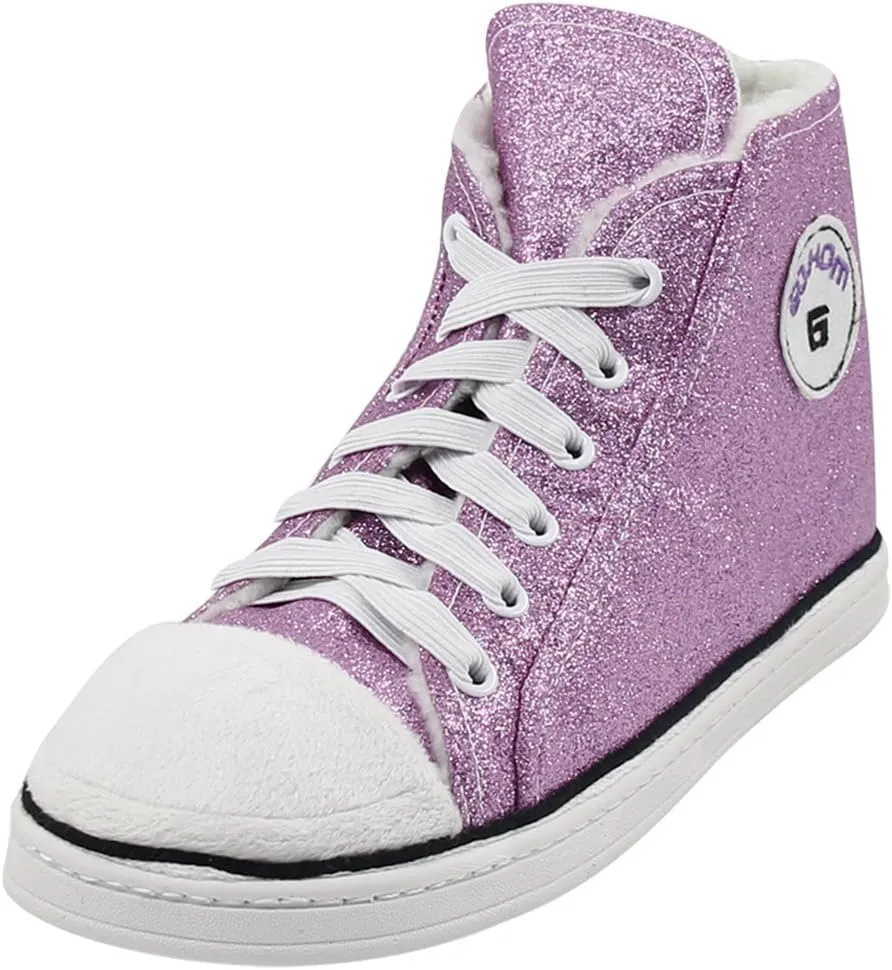 Sneaker Slippers for Women Fashion Indoor House Slipper Boots, Women's Super Soft Warm High Top Plush House Shoes for Women Slippers