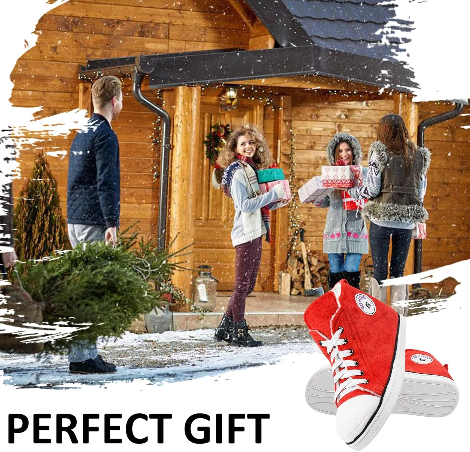 Sneaker Slippers for Women Fashion Indoor House Slipper Boots, Women's Super Soft Warm High Top Plush House Shoes for Women Slippers