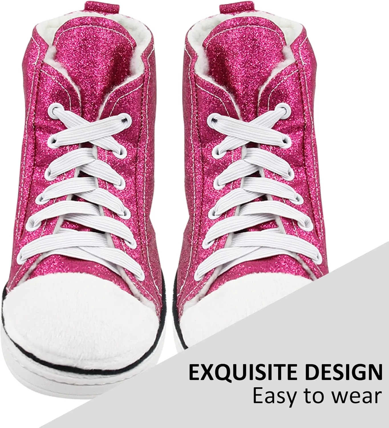 Sneaker Slippers for Women Fashion Indoor House Slipper Boots, Women's Super Soft Warm High Top Plush House Shoes for Women Slippers