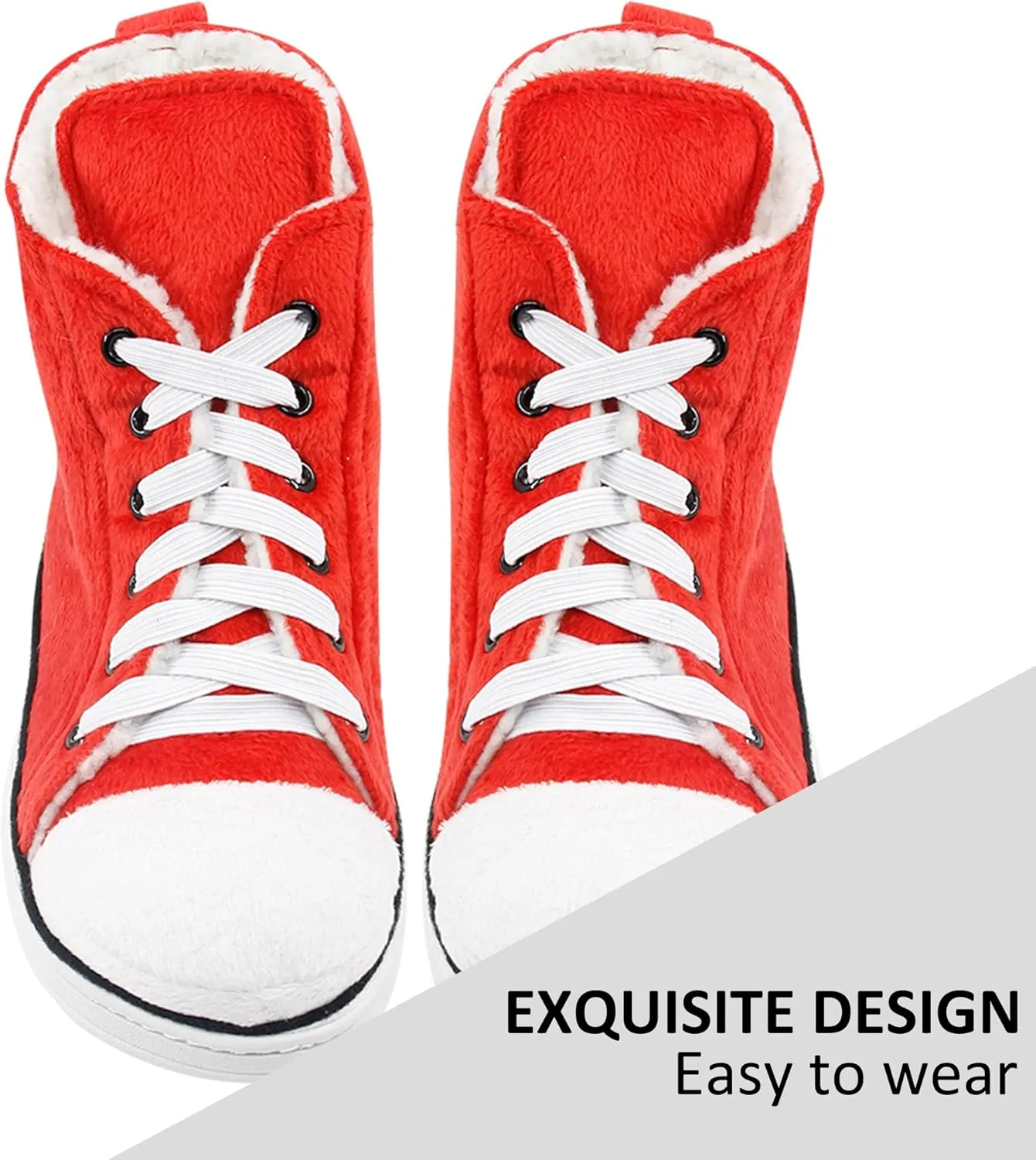 Sneaker Slippers for Women Fashion Indoor House Slipper Boots, Women's Super Soft Warm High Top Plush House Shoes for Women Slippers