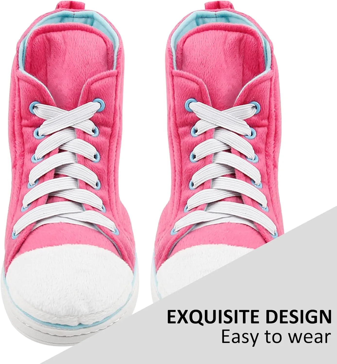 Sneaker Slippers for Women Fashion Indoor House Slipper Boots, Women's Super Soft Warm High Top Plush House Shoes for Women Slippers