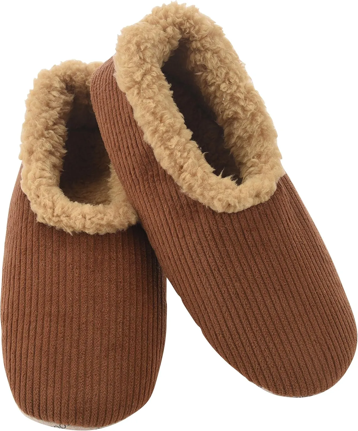 Snoozies Mens Slippers Indoor Plaid, Cord, or Camo, Sherpa Fleece-Lined Slippers Socks Non-Skid, Mens House Shoes, Male Gifts