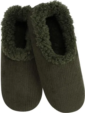 Snoozies Mens Slippers Indoor Plaid, Cord, or Camo, Sherpa Fleece-Lined Slippers Socks Non-Skid, Mens House Shoes, Male Gifts