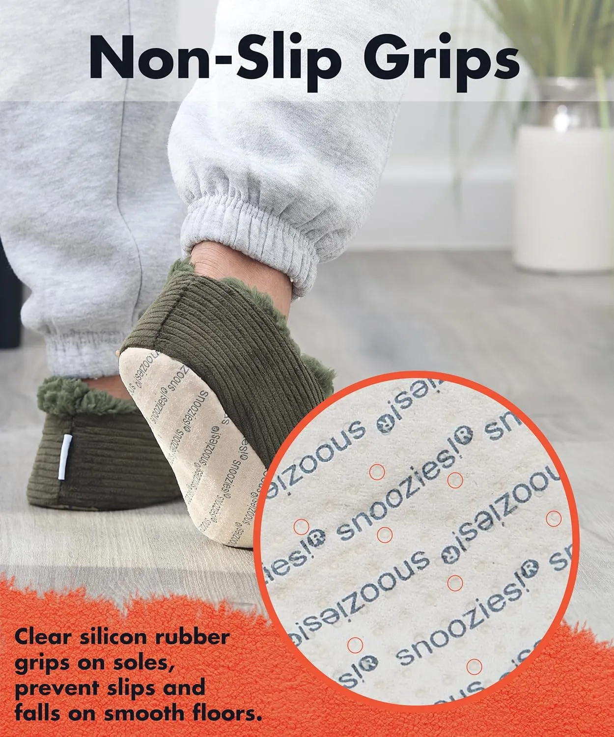 Snoozies Mens Slippers Indoor Plaid, Cord, or Camo, Sherpa Fleece-Lined Slippers Socks Non-Skid, Mens House Shoes, Male Gifts