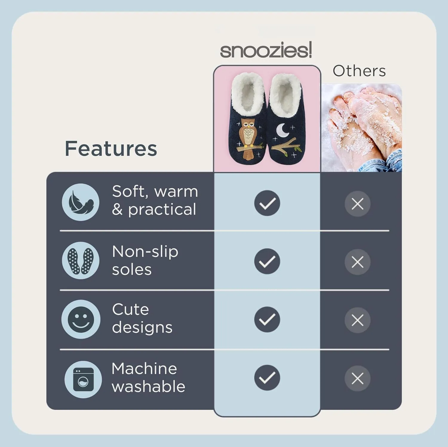 Snoozies Pairable Slipper Socks - Slippers for Women, Non-Slip Fuzzy Slipper Socks