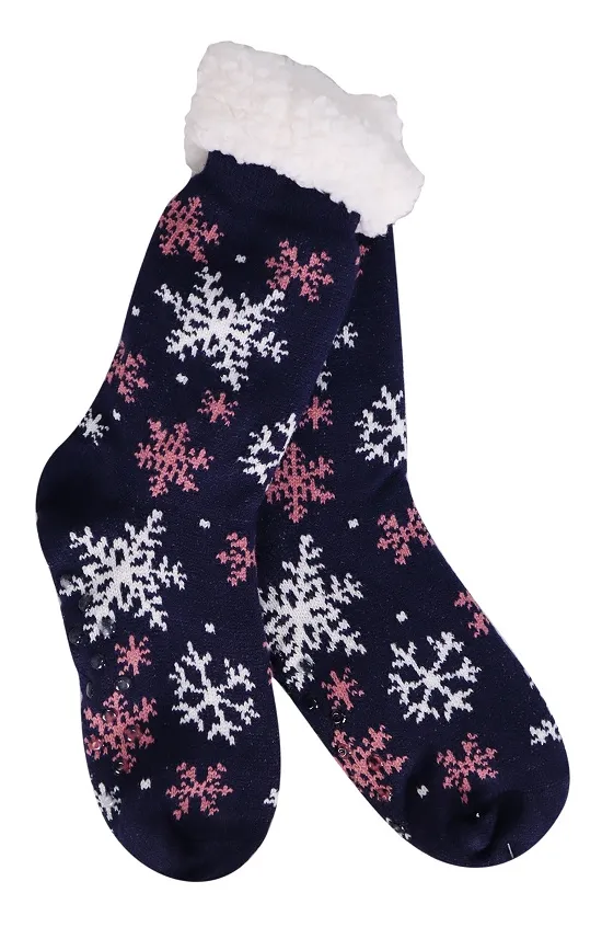 Snowflake Galore Thermal Slipper Socks
