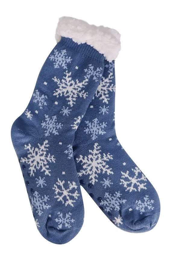Snowflake Galore Thermal Slipper Socks